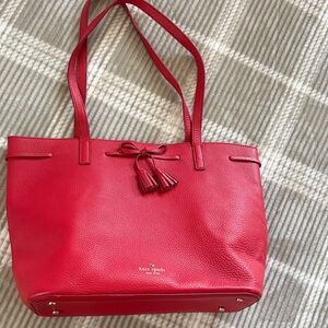 Kate Spade Cherry Red Hayes tote Bag